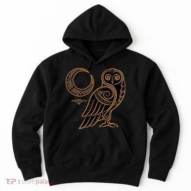 Celtic Knot Moon Owl Hoodie