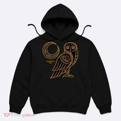 Celtic Knot Moon Owl Hoodie
