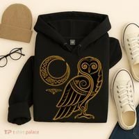 Celtic Knot Moon Owl Hoodie thumb 4