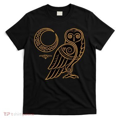 Celtic Knot Moon Owl T-Shirt