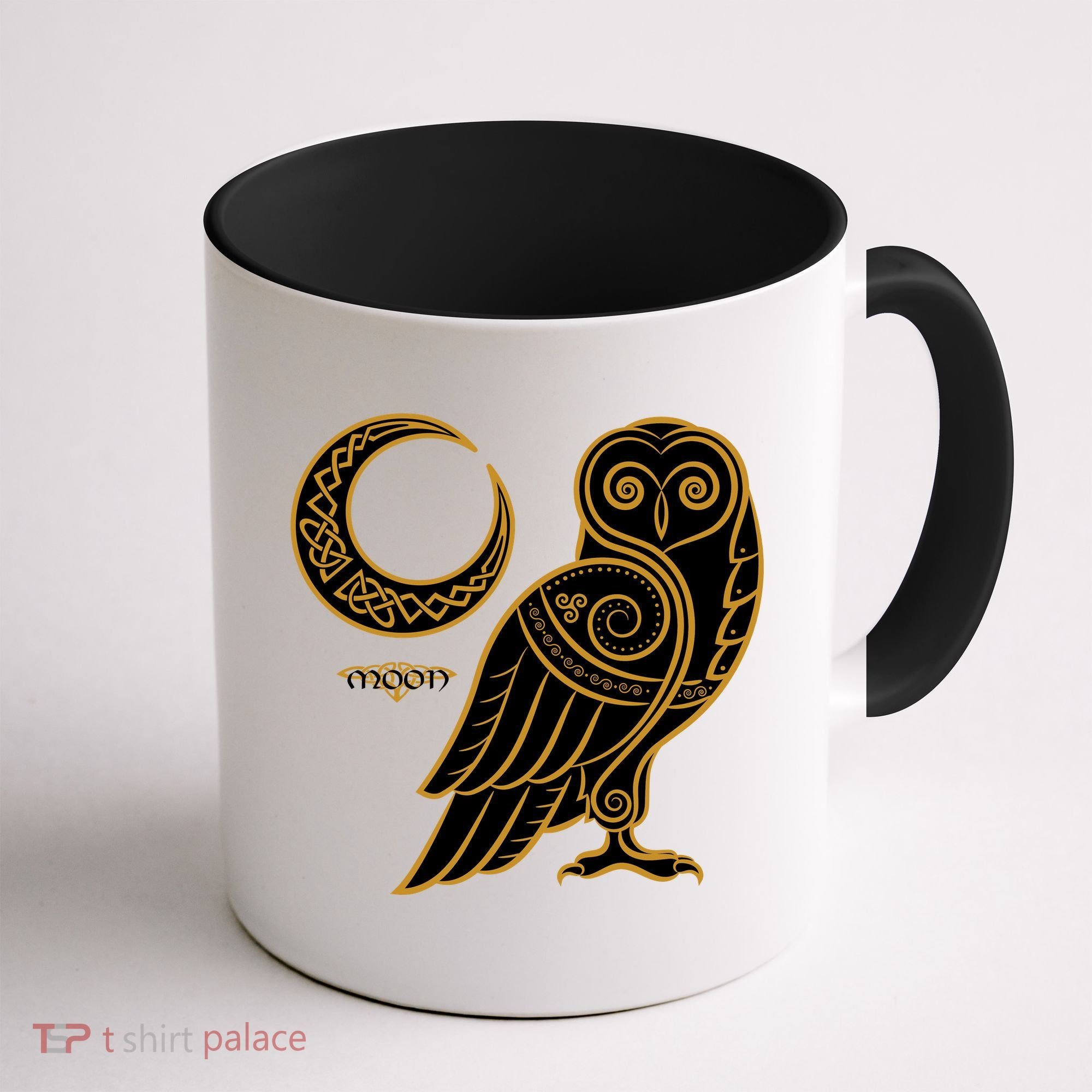 Celtic Knot Moon Owl Coffee Mug