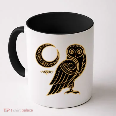 Celtic Knot Moon Owl Coffee Mug