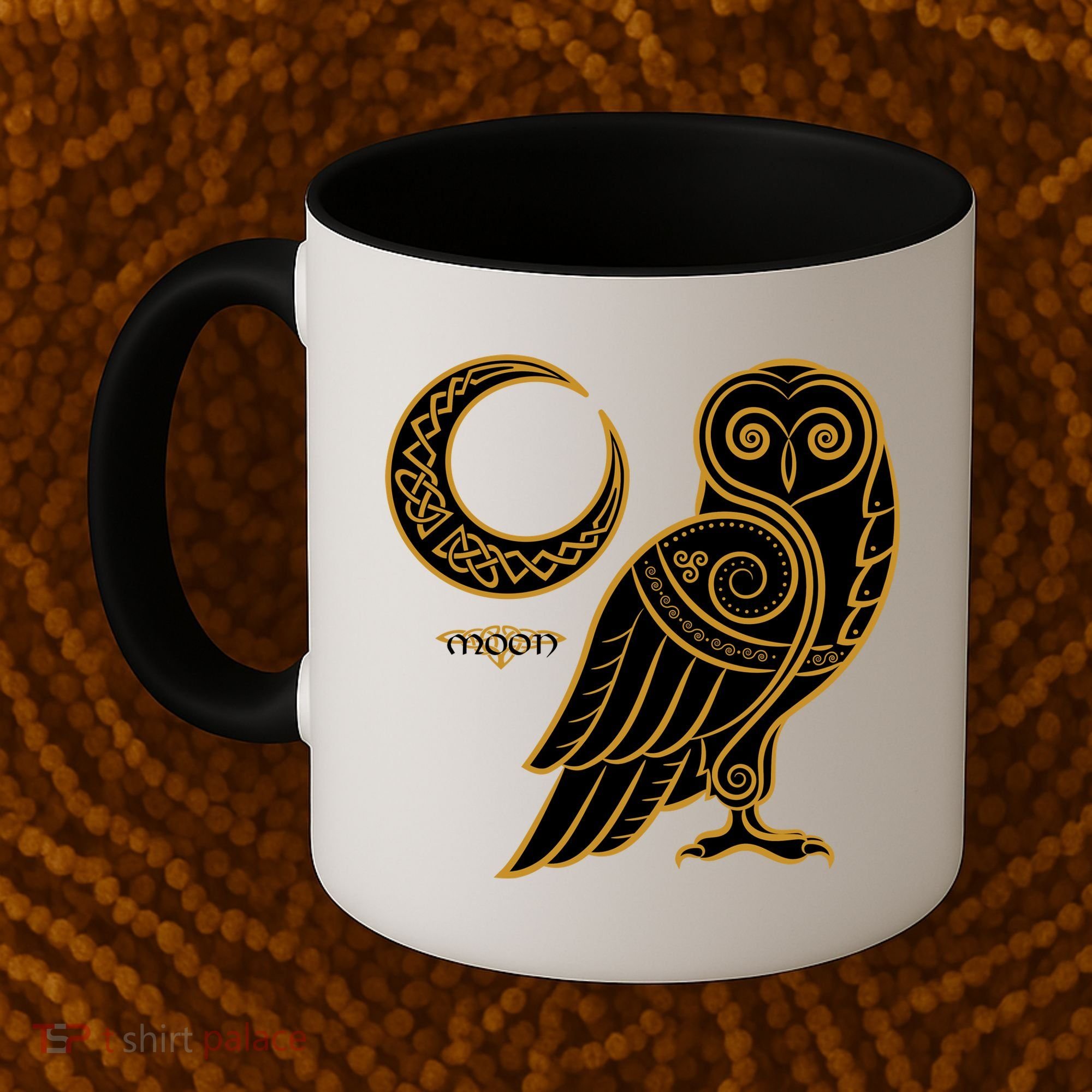 Celtic Knot Moon Owl Coffee Mug