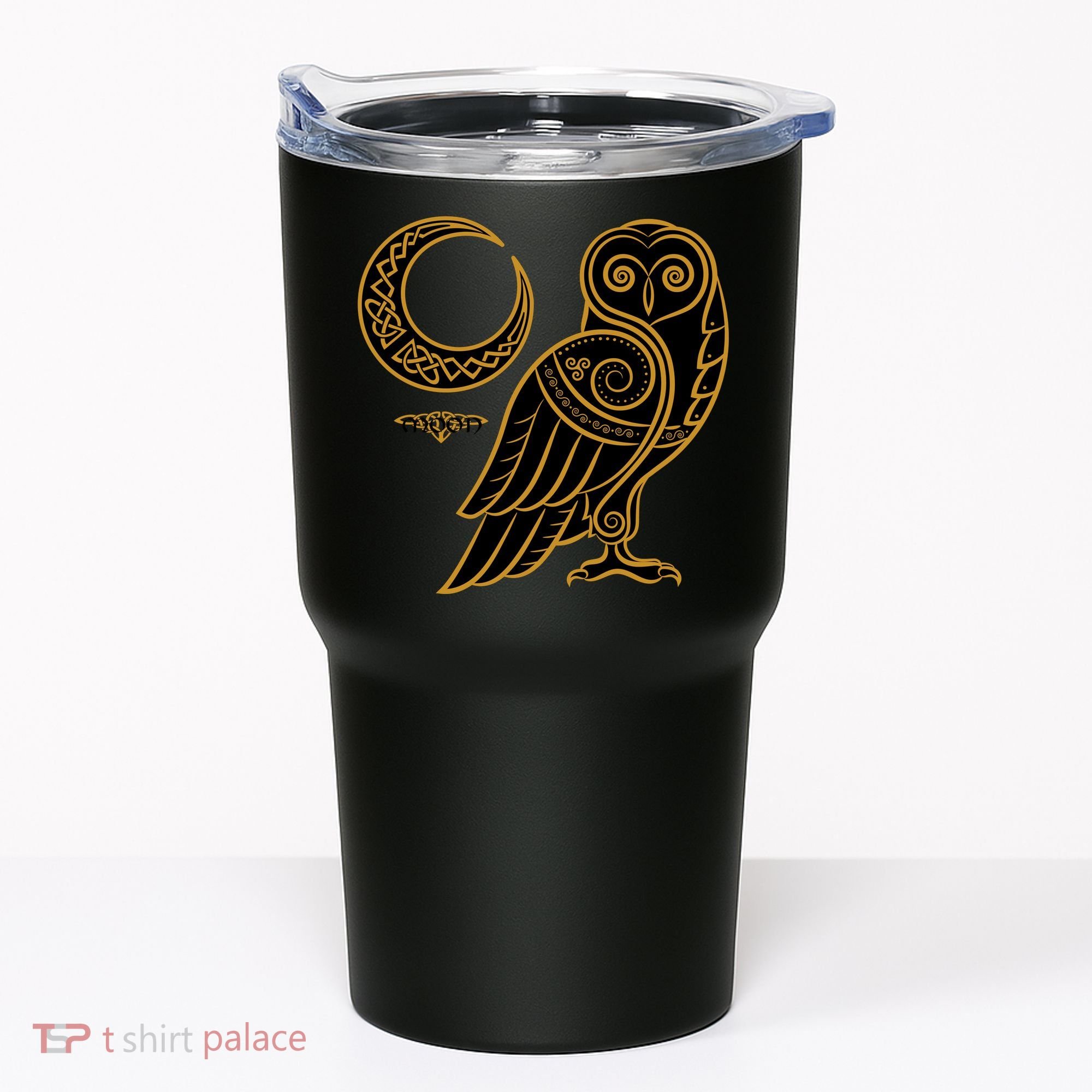 Celtic Knot Moon Owl Tumbler