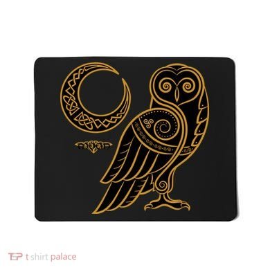 Celtic Knot Moon Owl Mousepad
