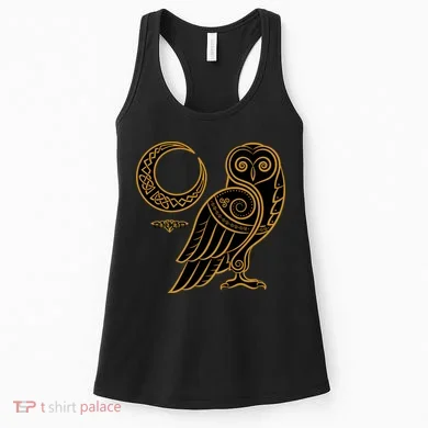 Celtic Knot Moon Owl Women's Tank Top