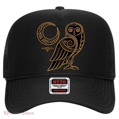 Celtic Knot Moon Owl Hat