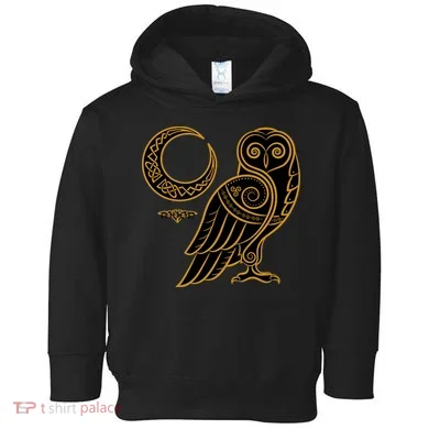 Celtic Knot Moon Owl Toddler Hoodie