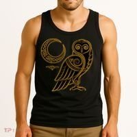 Celtic Knot Moon Owl Tank Top thumb 3