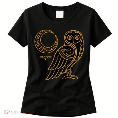 Celtic Knot Moon Owl Women's T-Shirt