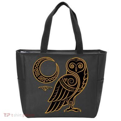Celtic Knot Moon Owl Tote Bag