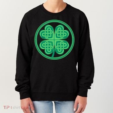 Celtic Pattern Shamrock Clover St Patrick's Day Women's Sweatshirt