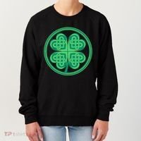 Celtic Pattern Shamrock Clover St Patrick's Day Women's Sweatshirt thumb 0