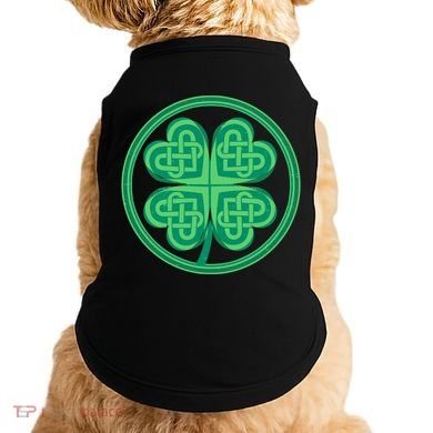 Celtic Pattern Shamrock Clover St Patrick's Day Doggie Tank