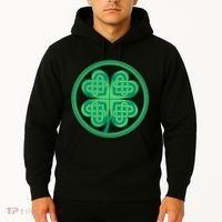 Celtic Pattern Shamrock Clover St Patrick's Day Hoodie thumb 2
