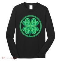 Celtic Pattern Shamrock Clover St Patrick's Day Long Sleeve Shirt thumb 0