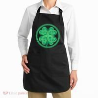 Celtic Pattern Shamrock Clover St Patrick's Day Apron thumb 2