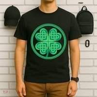 Celtic Pattern Shamrock Clover St Patrick's Day T-Shirt thumb 6