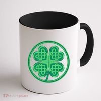 Celtic Pattern Shamrock Clover St Patrick's Day Coffee Mug thumb 1