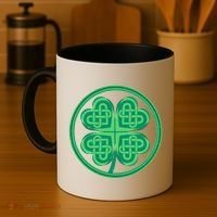Celtic Pattern Shamrock Clover St Patrick's Day Coffee Mug thumb 4