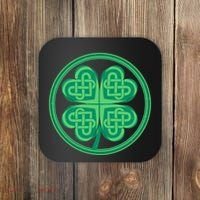 Celtic Pattern Shamrock Clover St Patrick's Day Coaster thumb 0