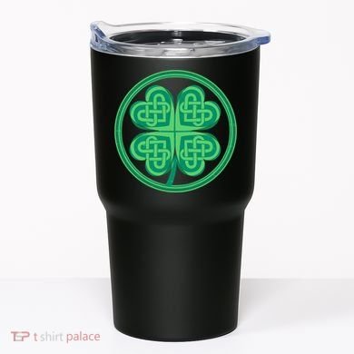 Celtic Pattern Shamrock Clover St Patrick's Day Tumbler