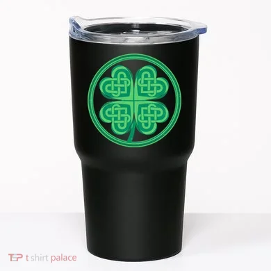 Celtic Pattern Shamrock Clover St Patrick's Day Tumbler