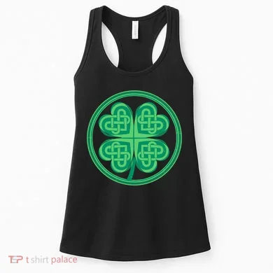 Celtic Pattern Shamrock Clover St Patrick's Day Women's Tank Top