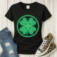 Celtic Pattern Shamrock Clover St Patrick's Day Women's T-Shirt thumb 3