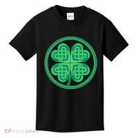 Celtic Pattern Shamrock Clover St Patrick's Day Kids T-Shirt thumb 0
