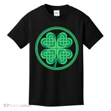 Celtic Pattern Shamrock Clover St Patrick's Day Kids T-Shirt