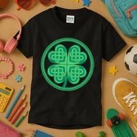Celtic Pattern Shamrock Clover St Patrick's Day Kids T-Shirt thumb 3