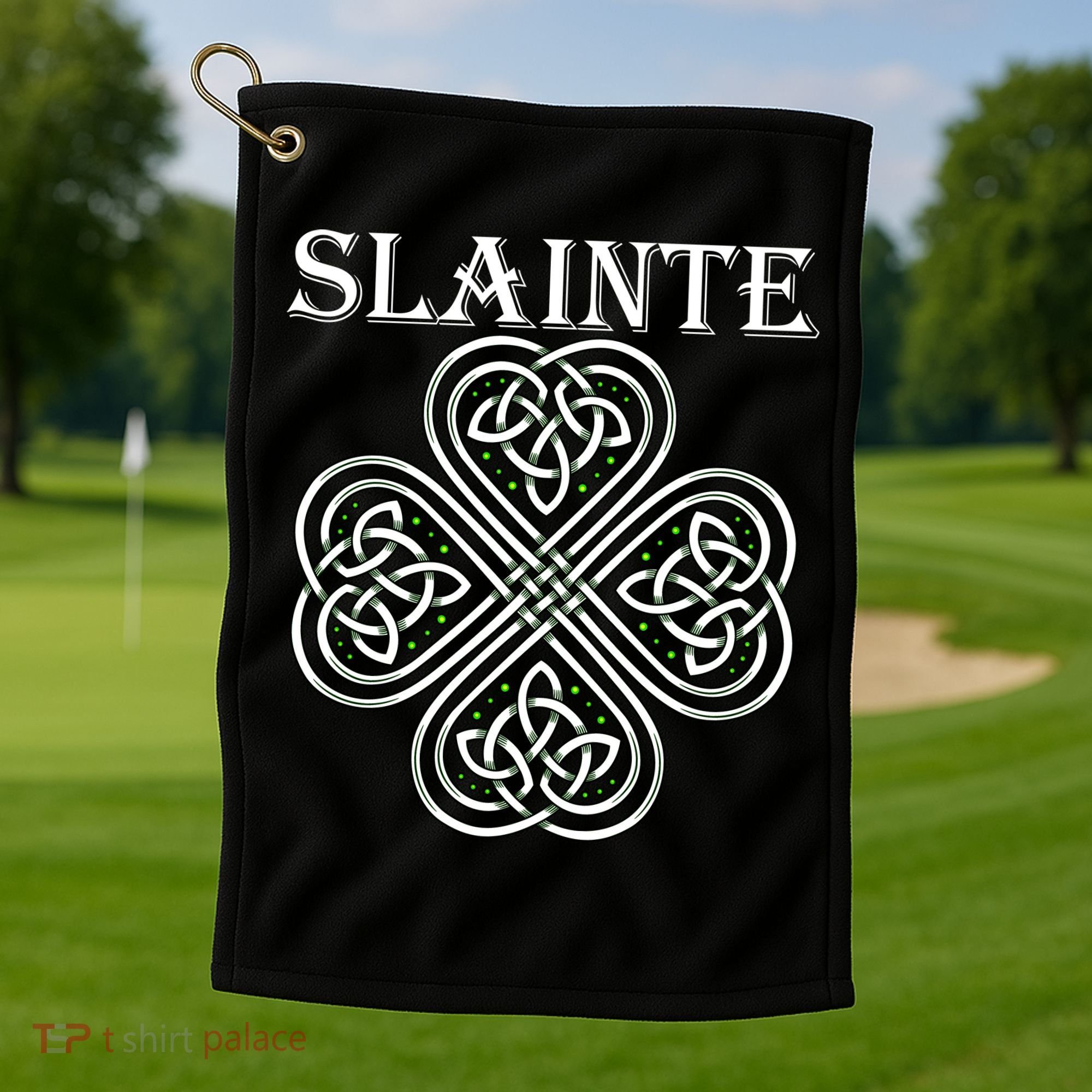 Celtic Slainte - Cheers Good Health From Ireland Golf Towel