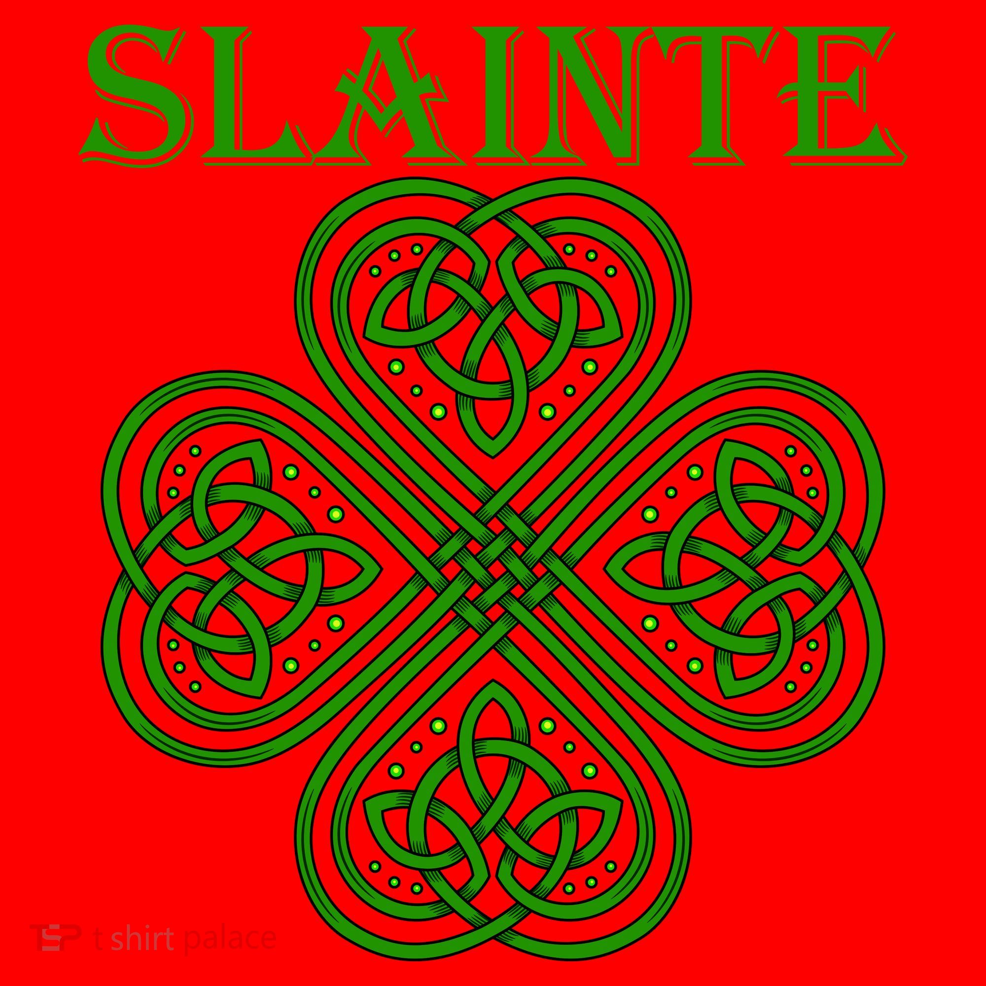 Celtic Slainte - Cheers Good Health From Ireland Santa Hat