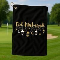 Celebrate Eid Mubarak Festival Golf Towel thumb 1