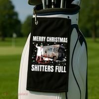 Cousin Eddie Merry Christmas Shitters Full Golf Towel thumb 2