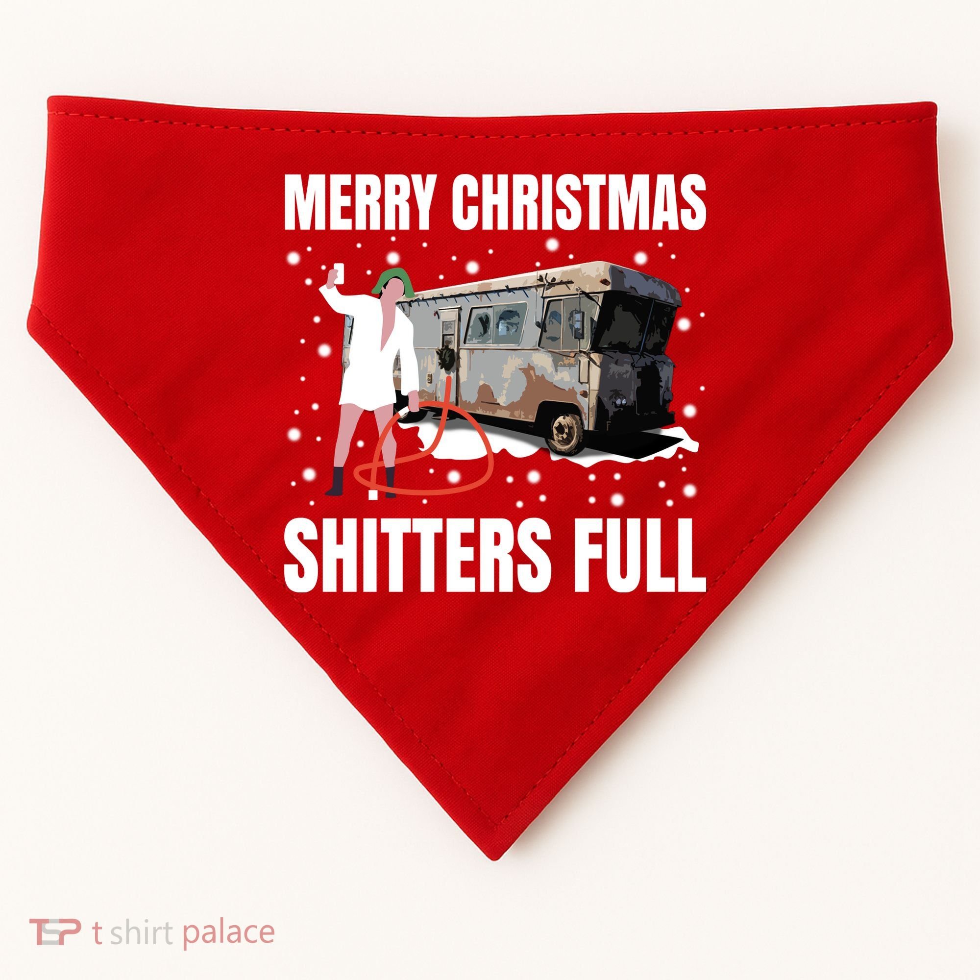 Cousin Eddie Merry Christmas Shitters Full USA-Made Doggie Bandana