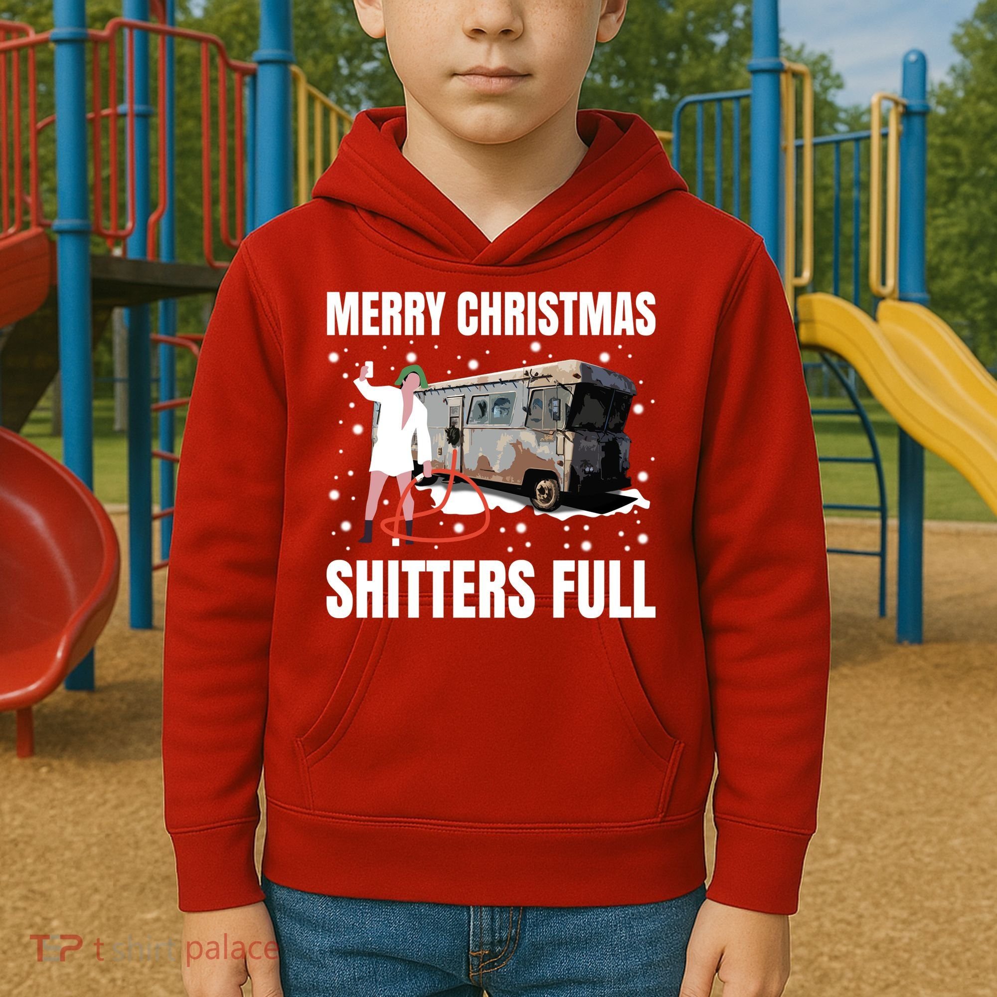 Cousin Eddie Merry Christmas Shitters Full Kids Hoodie