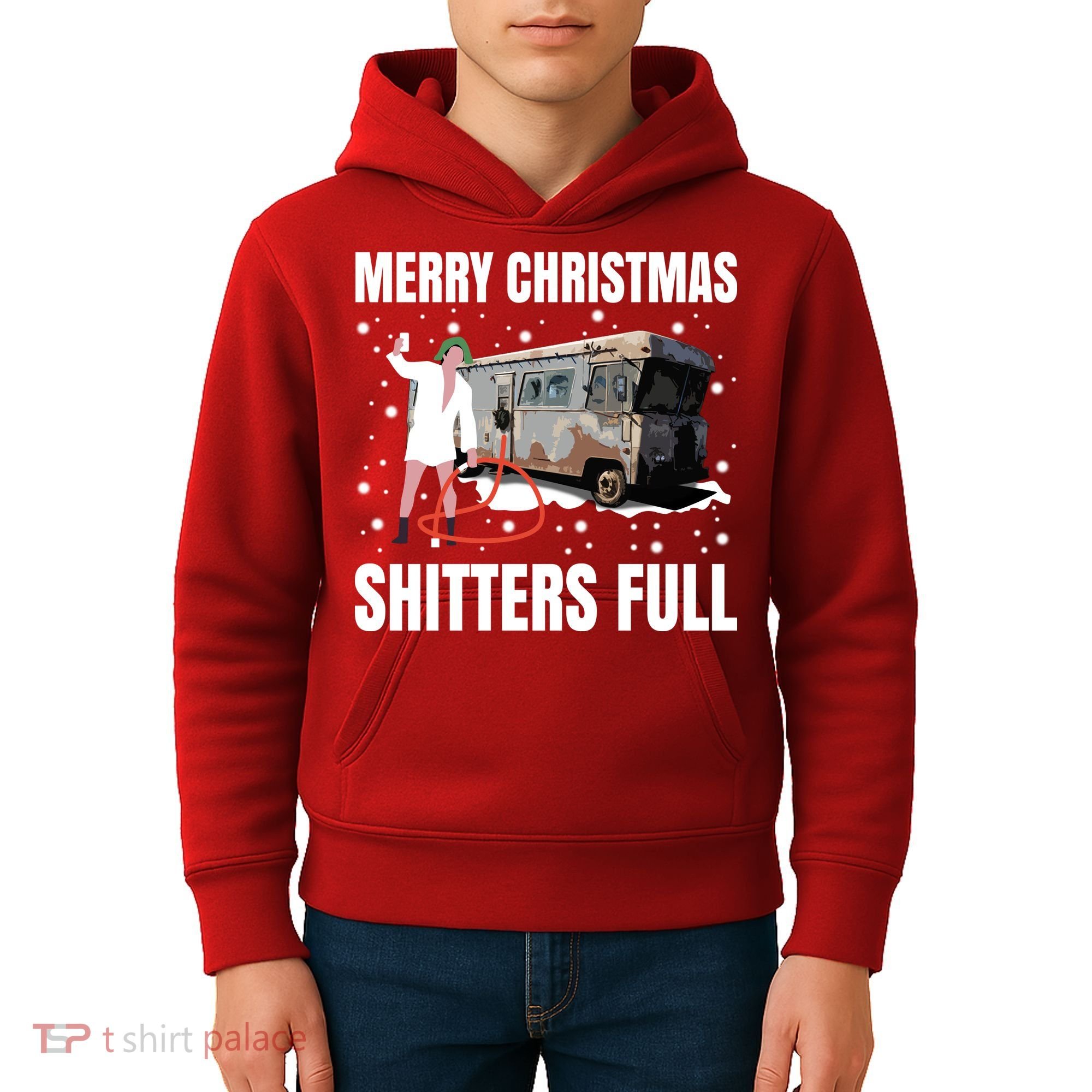 Cousin Eddie Merry Christmas Shitters Full Kids Hoodie