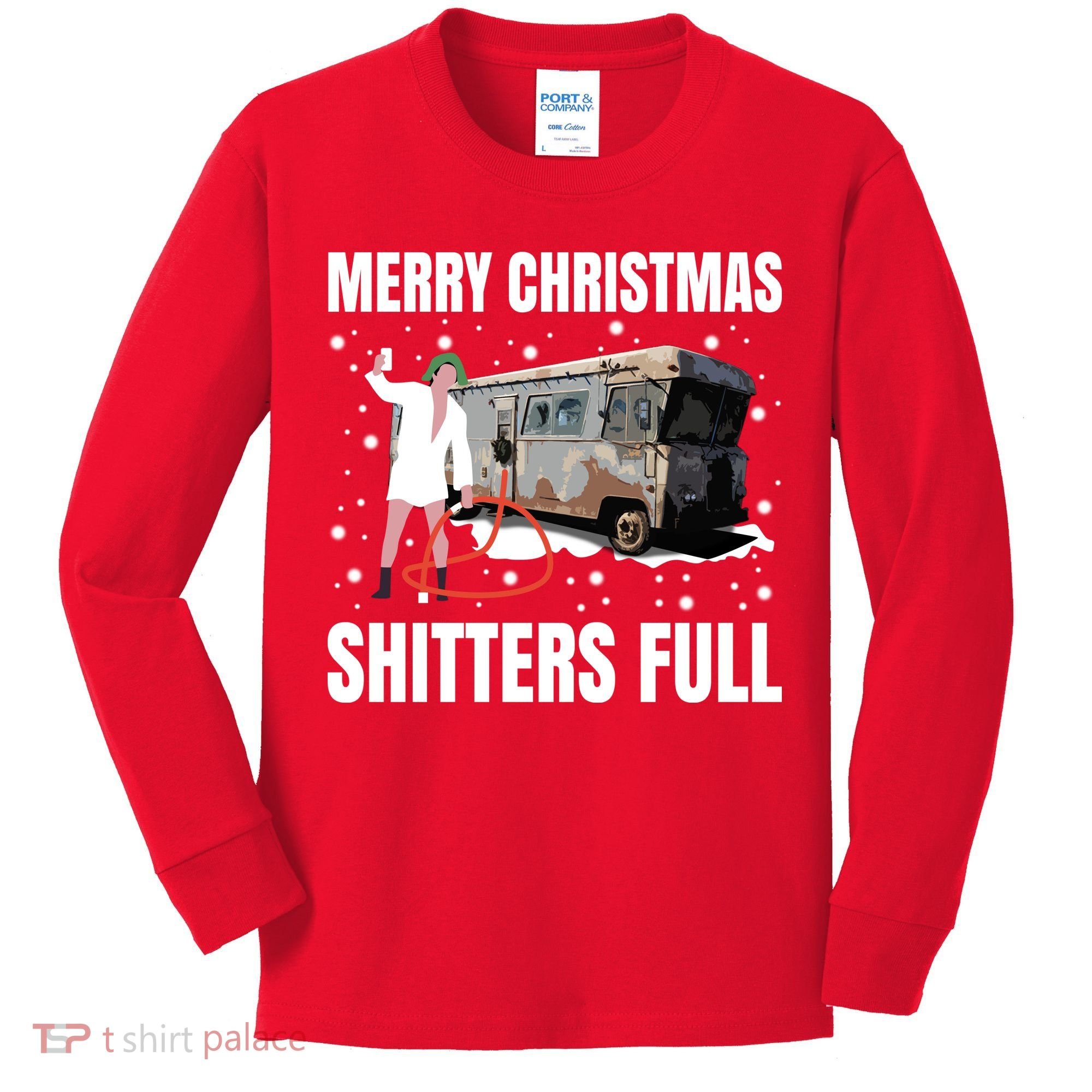 Cousin Eddie Merry Christmas Shitters Full Kids Long Sleeve Shirt