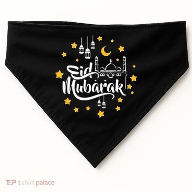 Celebrate Eid Mubarak USA-Made Doggie Bandana