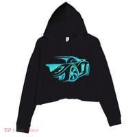 Car Enthusiast Muscle Car Gift Exotic Crop Fleece Hoodie thumb 0