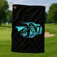 Car Enthusiast Muscle Car Gift Exotic Golf Towel thumb 1