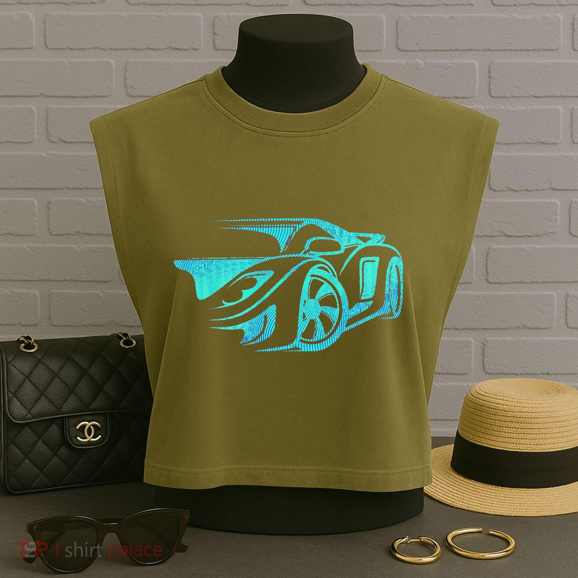 Car Enthusiast Muscle Car Gift Exotic Garment-Dyed Women's Muscle Tee