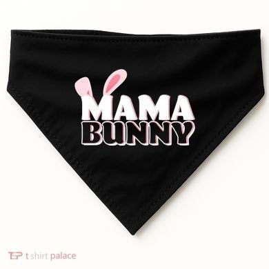 Cute Easter Mama Bunny Matching Family Shirts USA-Made Doggie Bandana