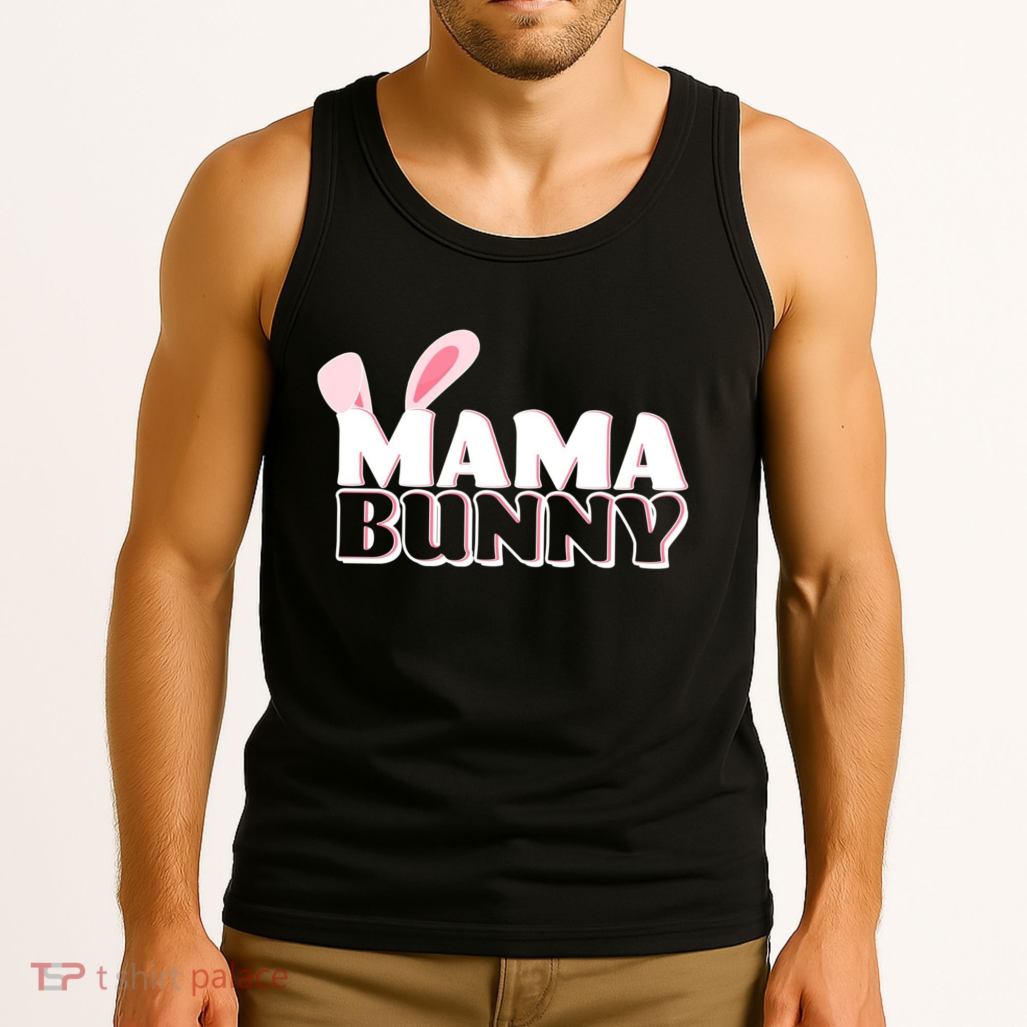 Cute Easter Mama Bunny Matching Family Shirts Tank Top