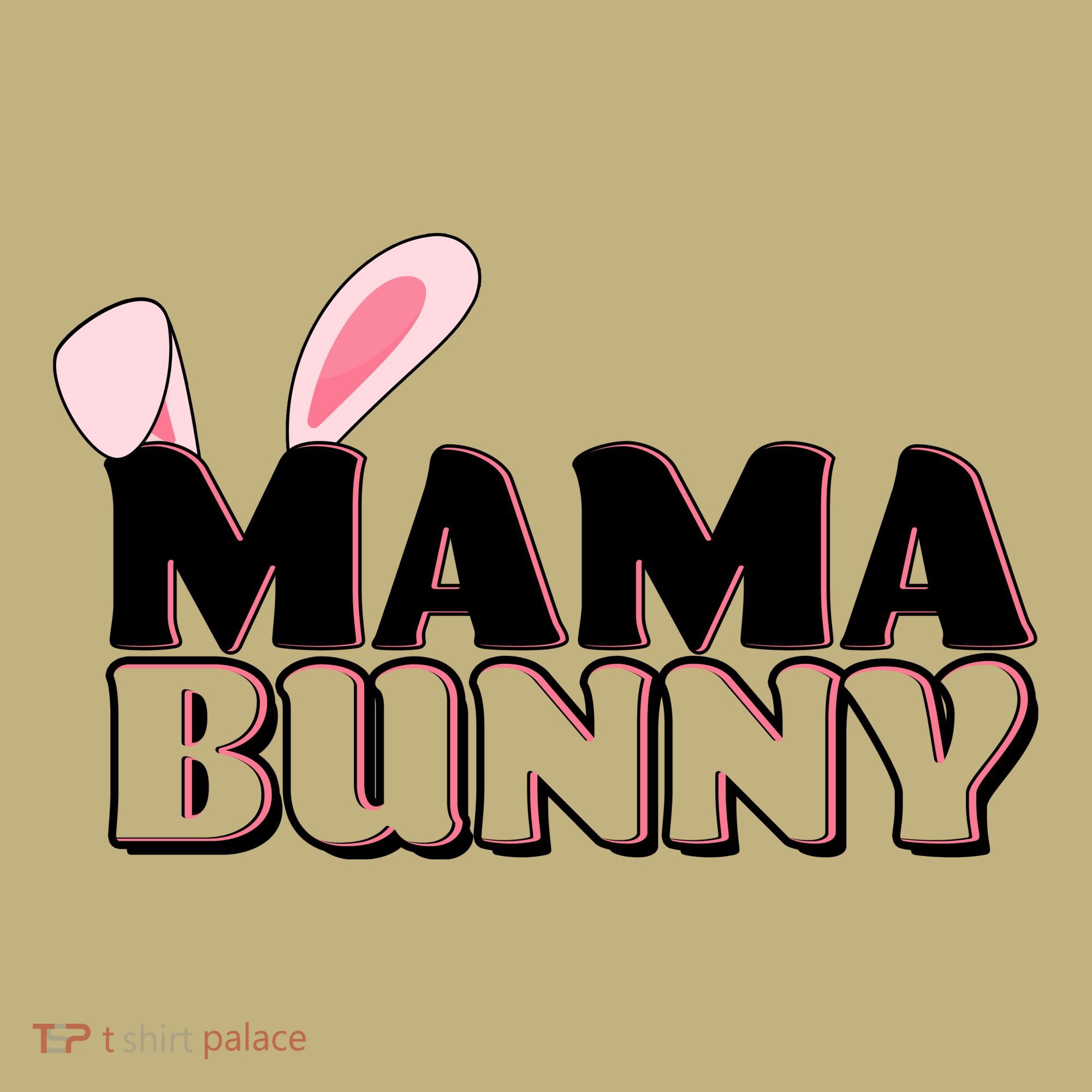 Cute Easter Mama Bunny Matching Family Shirts Button