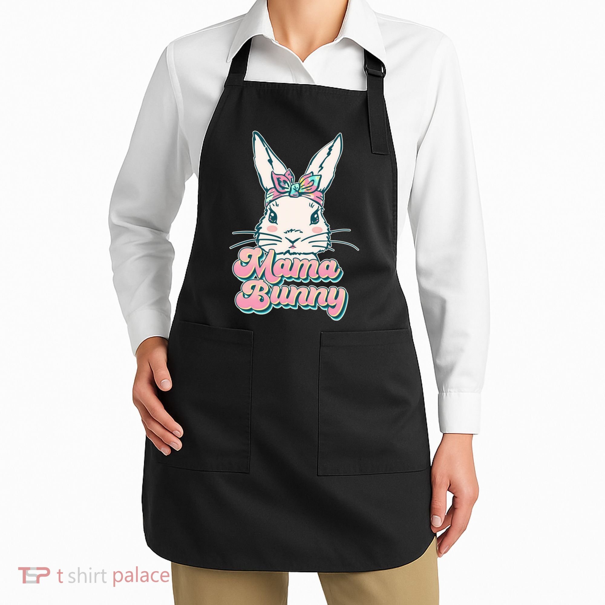 Cute Easter Mama Bunny Apron