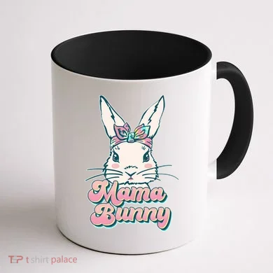 Cute Easter Mama Bunny Coffee Mug back