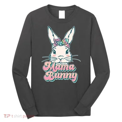 Cute Easter Mama Bunny Long Sleeve Shirt